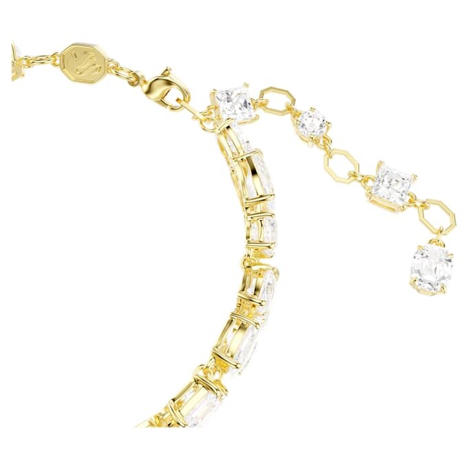 Mesmera Bracelet Mixed Cuts, White, Gold-Tone Plated Mesmera Bracelet Mixed Cuts, White, Gold-Tone Plated