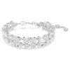 Mesmera Bracelet Mixed Cuts, White, Rhodium Plated Mesmera Bracelet Mixed Cuts, White, Rhodium Plated