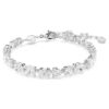 Mesmera Bracelet Mixed Cuts, White, Rhodium Plated Mesmera Bracelet Mixed Cuts, White, Rhodium Plated