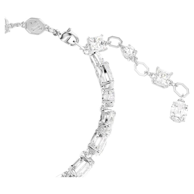 Mesmera Bracelet Mixed Cuts, White, Rhodium Plated Mesmera Bracelet Mixed Cuts, White, Rhodium Plated