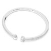 Mesmera Cuff Mixed Cuts, White, Rhodium Plated
