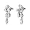 Mesmera Drop Earrings Mixed Cuts, White, Rhodium Plated Mesmera Drop Earrings Mixed Cuts, White, Rhodium Plated