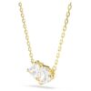 Mesmera Necklace Heart, White, Gold-Tone Plated Mesmera Necklace Heart, White, Gold-Tone Plated