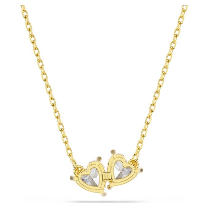 Mesmera Necklace Heart, White, Gold-Tone Plated Mesmera Necklace Heart, White, Gold-Tone Plated