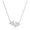 Mesmera Necklace Heart, White, Rhodium Plated Mesmera Necklace Heart, White, Rhodium Plated