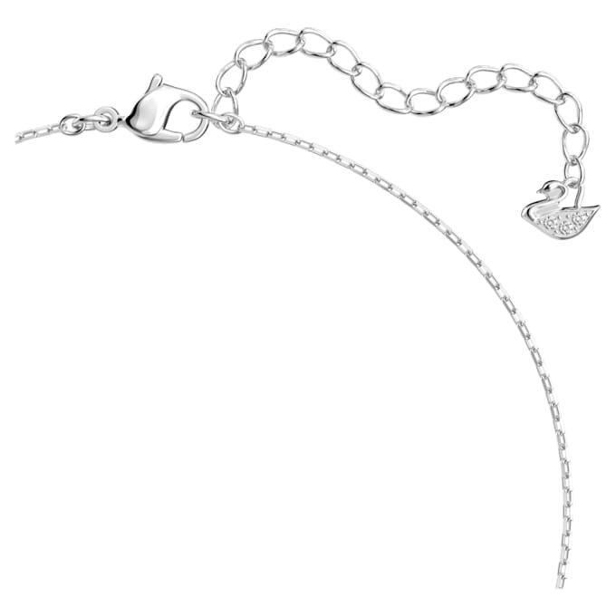 Mesmera Necklace Heart, White, Rhodium Plated Mesmera Necklace Heart, White, Rhodium Plated