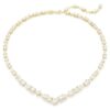 Mesmera Necklace Mixed Cuts, White, Gold-Tone Plated Mesmera Necklace Mixed Cuts, White, Gold-Tone Plated