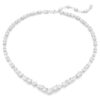 Mesmera Necklace Mixed Cuts, White, Rhodium Plated Mesmera Necklace Mixed Cuts, White, Rhodium Plated
