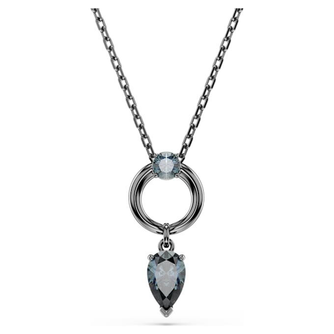 Mesmera Pendant Mixed Cuts, Gray, Ruthenium Plated Mesmera Pendant Mixed Cuts, Gray, Ruthenium Plated