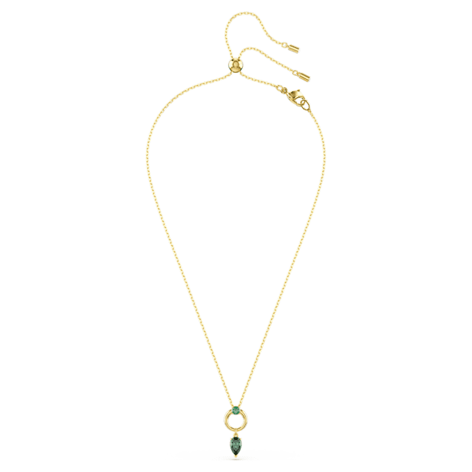 Mesmera Pendant Mixed Cuts, Green, Gold-Tone Plated Mesmera Pendant Mixed Cuts, Green, Gold-Tone Plated