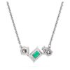 Mesmera Pendant Mixed Cuts, Green, Rhodium Plated Mesmera Pendant Mixed Cuts, Green, Rhodium Plated