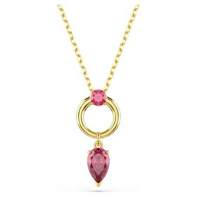 Mesmera Pendant Mixed Cuts, Red, Gold-Tone Plated