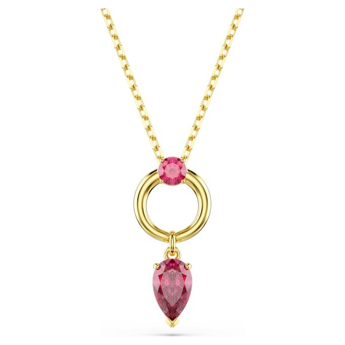 Mesmera Pendant Mixed Cuts, Red, Gold-Tone Plated Mesmera Pendant Mixed Cuts, Red, Gold-Tone Plated