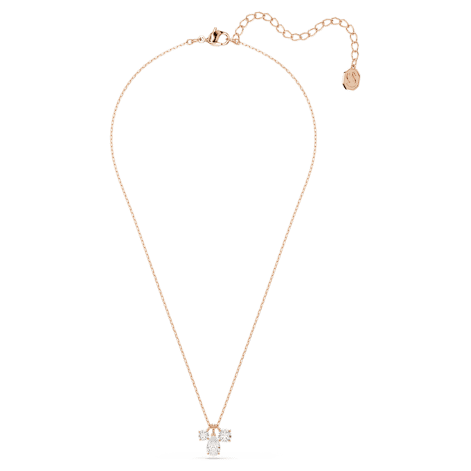 Mesmera Pendant Mixed Cuts, White, Rose Gold-Tone Plated Mesmera Pendant Mixed Cuts, White, Rose Gold-Tone Plated