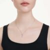 Mesmera Pendant Pear Cut, White, Rhodium Plated Mesmera Pendant Pear Cut, White, Rhodium Plated