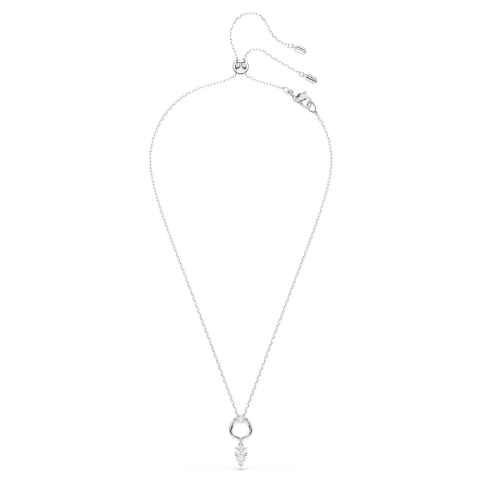 Mesmera Pendant Pear Cut, White, Rhodium Plated Mesmera Pendant Pear Cut, White, Rhodium Plated
