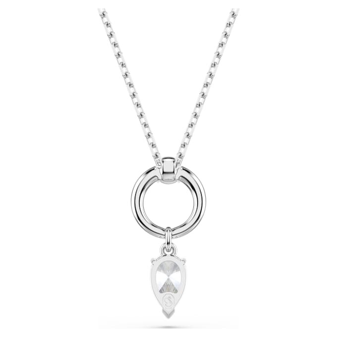 Mesmera Pendant Pear Cut, White, Rhodium Plated Mesmera Pendant Pear Cut, White, Rhodium Plated