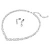 Mesmera Set Mixed Cuts, White, Rhodium Plated