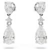 Mesmera Set Mixed Cuts, White, Rhodium Plated