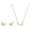 Mesmera Set Pear Cut, Octagon Cut, White, Rose Gold-Tone Plated Mesmera Set Pear Cut, Octagon Cut, White, Rose Gold-Tone Plated