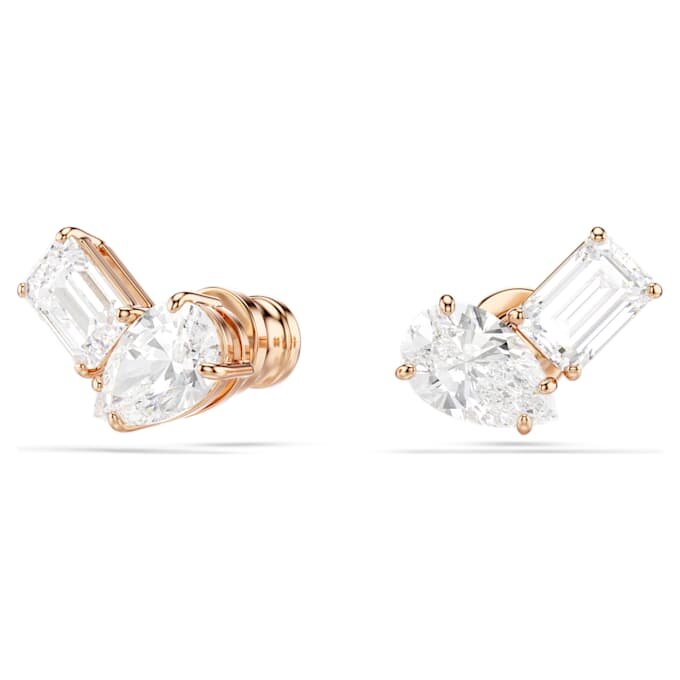 Mesmera Set Pear Cut, Octagon Cut, White, Rose Gold-Tone Plated Mesmera Set Pear Cut, Octagon Cut, White, Rose Gold-Tone Plated