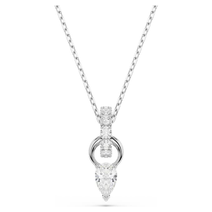 Mesmera Set Pear Cut, Round Cut, White, Rhodium Plated Mesmera Set Pear Cut, Round Cut, White, Rhodium Plated