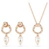 Mesmera Set Pear Cut, Round Cut, White, Rose Gold-Tone Plated Mesmera Set Pear Cut, Round Cut, White, Rose Gold-Tone Plated