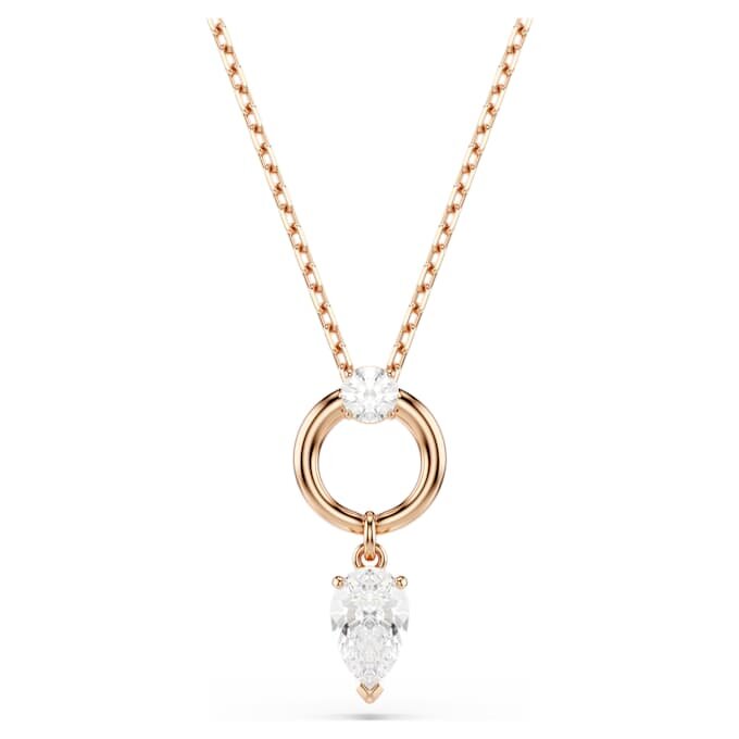 Mesmera Set Pear Cut, Round Cut, White, Rose Gold-Tone Plated Mesmera Set Pear Cut, Round Cut, White, Rose Gold-Tone Plated
