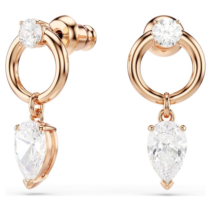 Mesmera Set Pear Cut, Round Cut, White, Rose Gold-Tone Plated Mesmera Set Pear Cut, Round Cut, White, Rose Gold-Tone Plated