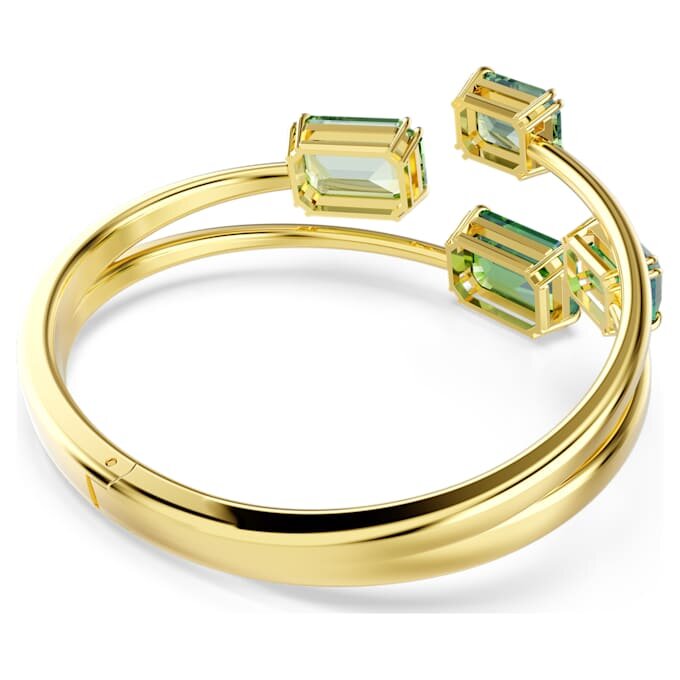 Millenia Bangle Octagon Cut, Green, Gold-Tone Plated Millenia Bangle Octagon Cut, Green, Gold-Tone Plated