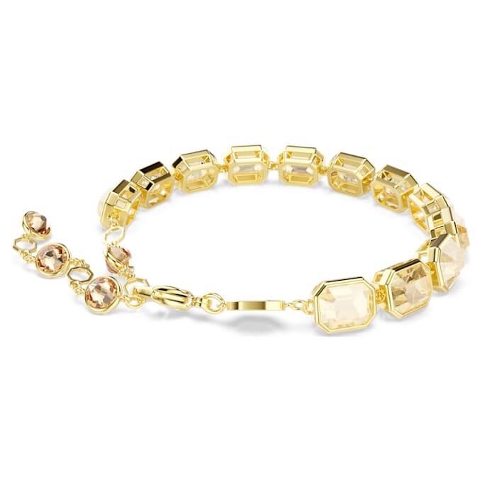 Millenia Bracelet Octagon Cut, Caramel, Gold-Tone Plated Millenia Bracelet Octagon Cut, Caramel, Gold-Tone Plated