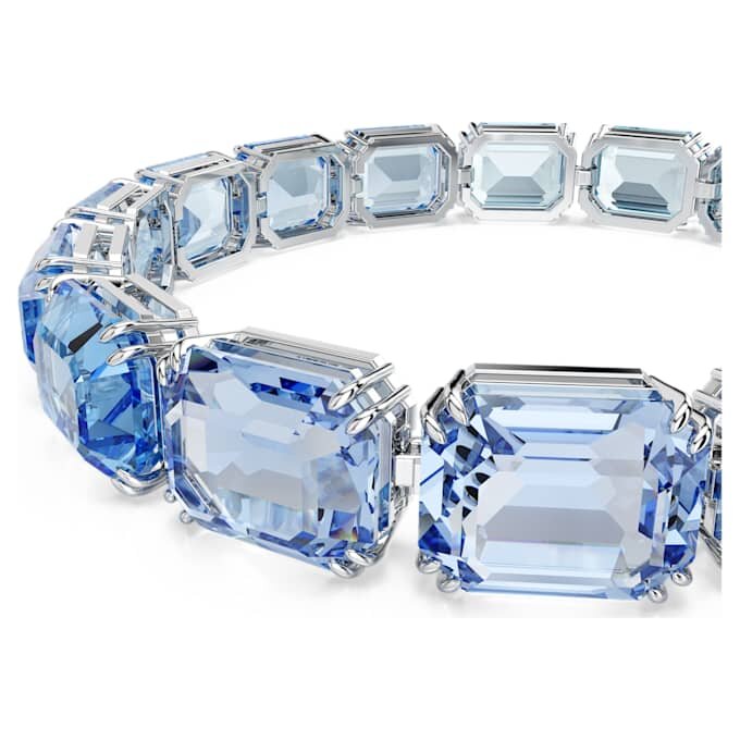 Millenia Bracelet Octagon Cut, Color Gradient, Blue, Rhodium Plated Millenia Bracelet Octagon Cut, Color Gradient, Blue, Rhodium Plated