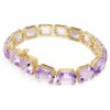 Millenia Bracelet Octagon Cut, Purple, Gold-Tone Plated Millenia Bracelet Octagon Cut, Purple, Gold-Tone Plated