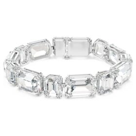 Millenia Bracelet Octagon Cut, White, Rhodium Plated