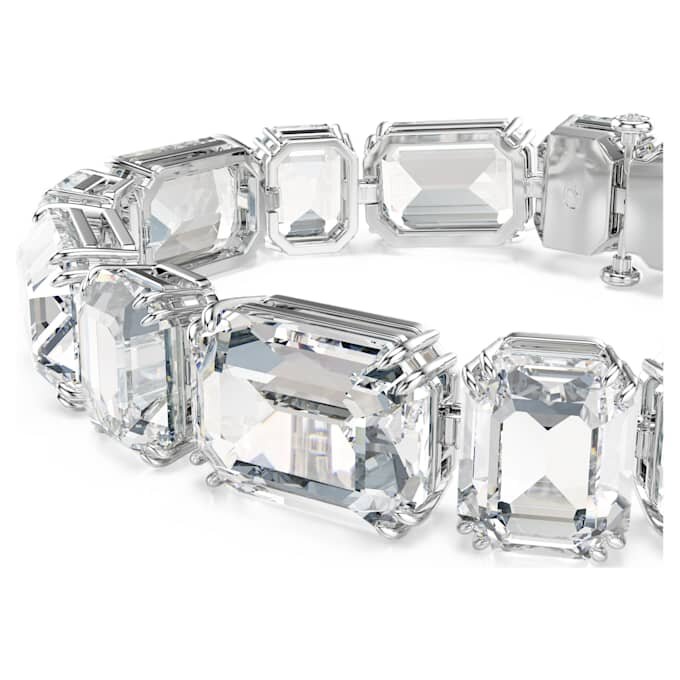 Millenia Bracelet Octagon Cut, White, Rhodium Plated Millenia Bracelet Octagon Cut, White, Rhodium Plated