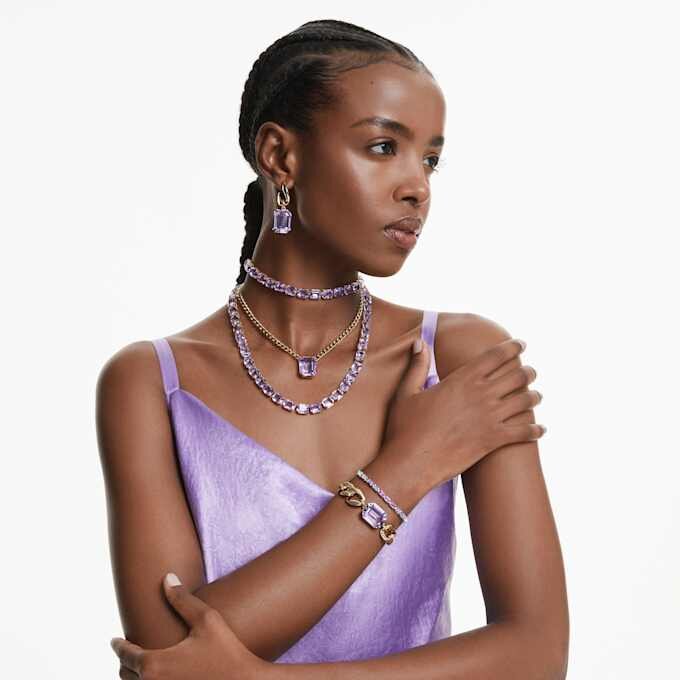 Millenia Choker Octagon Cut, Purple, Gold-Tone Plated Millenia Choker Octagon Cut, Purple, Gold-Tone Plated