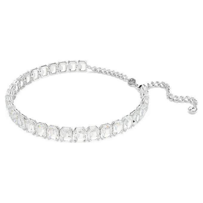 Millenia Choker Octagon Cut, White, Rhodium Plated Millenia Choker Octagon Cut, White, Rhodium Plated