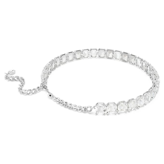 Millenia Choker Octagon Cut, White, Rhodium Plated Millenia Choker Octagon Cut, White, Rhodium Plated
