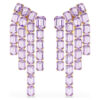 Millenia Clip Earrings Octagon Cut, Chandelier, Purple, Gold-Tone Plated Millenia Clip Earrings Octagon Cut, Chandelier, Purple, Gold-Tone Plated