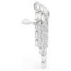 Millenia Clip Earrings Octagon Cut, Chandelier, White, Rhodium Plated Millenia Clip Earrings Octagon Cut, Chandelier, White, Rhodium Plated