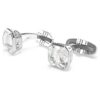 Millenia Cufflinks Octagon Cut, White, Rhodium Plated Millenia Cufflinks Octagon Cut, White, Rhodium Plated