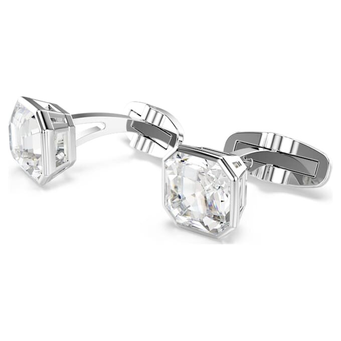 Millenia Cufflinks Octagon Cut, White, Rhodium Plated Millenia Cufflinks Octagon Cut, White, Rhodium Plated