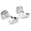 Millenia Cufflinks Octagon Cut, White, Rhodium Plated Millenia Cufflinks Octagon Cut, White, Rhodium Plated
