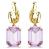Millenia Drop Earrings Octagon Cut, Purple, Gold-Tone Plated Millenia Drop Earrings Octagon Cut, Purple, Gold-Tone Plated