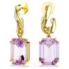 Millenia Drop Earrings Octagon Cut, Purple, Gold-Tone Plated Millenia Drop Earrings Octagon Cut, Purple, Gold-Tone Plated