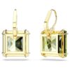 Millenia Drop Earrings Square Cut, Green, Gold-Tone Plated Millenia Drop Earrings Square Cut, Green, Gold-Tone Plated
