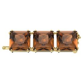 Millenia Extender Square Cut, Brown, Gold-Tone Plated