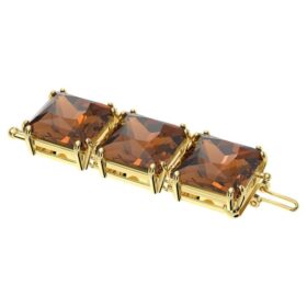 Millenia Extender Square Cut, Brown, Gold-Tone Plated