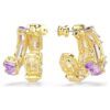 Millenia Hoop Earrings Mixed Cuts, Multicolored, Gold-Tone Plated