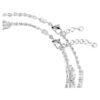 Millenia Layered Necklace Mixed Cuts, White, Rhodium Plated Millenia Layered Necklace Mixed Cuts, White, Rhodium Plated